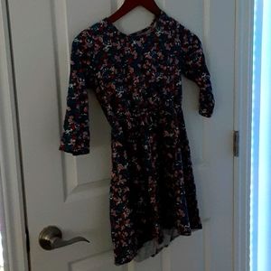 Floral half sleeve mini dress.